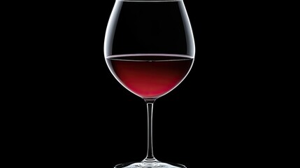 Red wine glass filled with vibrant Merlot, showcasing the essence of luxury and wine-tasting experiences.