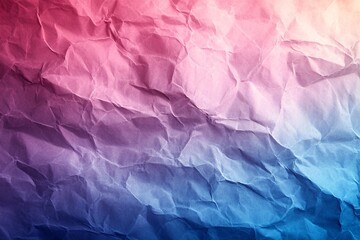 Obraz premium Abstract Crumpled Paper Gradient Pink Blue Texture