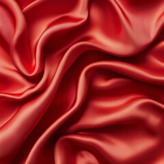 Fototapeta premium Bright Red Silk Digital Background, Generative AI