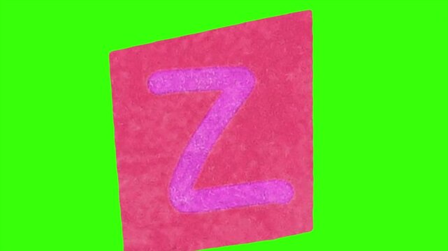 animated collage shape alphabet of z