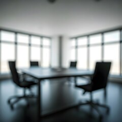 Fototapeta premium Blurry Corporate Workspace – Modern Office Ambience