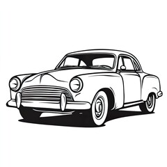 Fototapeta premium Simple Car Coloring Book Page Easy Vehicle Illustration for Kids