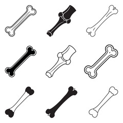 bones, bones joint icon set