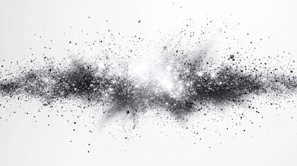 Obraz premium Black and white glitter explosion abstract art