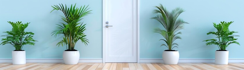 Fototapeta premium A clean office door with a sign represents managerial authority