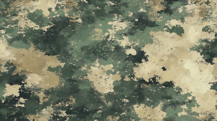 Muted green and beige camouflage pattern with soft organic textures