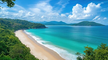 Obraz premium Tropical Beach Paradise Stunning Ocean View