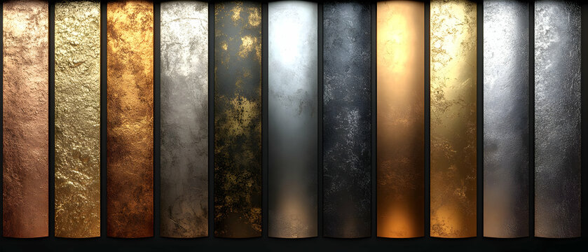 Metal texture samples studio backdrop design