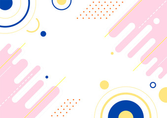 Pastel geometric background. Flat design vector.