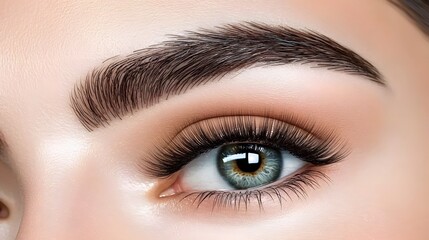Fototapeta premium Perfectly enhanced lashes with detailed mascara application creating dramatic volume and length in a captivating 3D digital