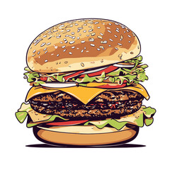 hamburger vettoriale ideal per sfondi, insegne, bigliettini da visita