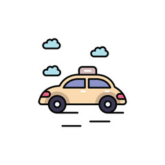 Naklejka premium Taxi vector icon