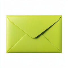 lime green envelope isolated on white