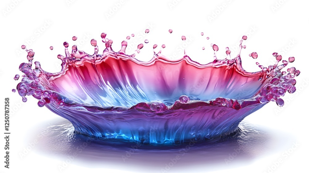 Leinwandbilder captivating image of a dynamic vibrant splash of colorful water erupting against an abstract etherea