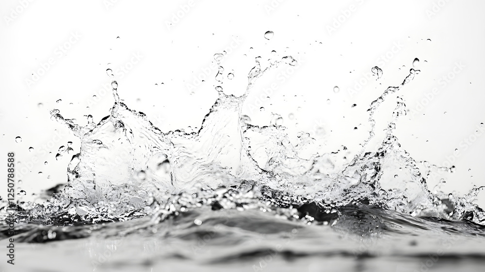 Aufkleber dramatic and dynamic splash of water with explosive energy forceful liquid motion and turbulent mome