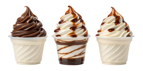 Vanilla Soft Serve Ice Cream with Sprinkles on White, Sweet and Creamy Treat, Fun Dessert, PNG Transparent