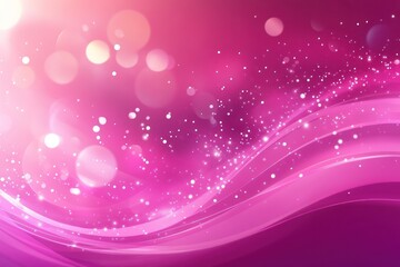 Obraz premium Abstract pink background with glowing bokeh lights and flowing waves