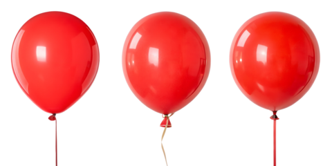Red Balloon on White, Festive Party Accessory, Cheerful and Fun Decoration, PNG Transparent