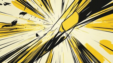 Dynamic Abstract Graphic Design with Bold Colors and Striking Lines