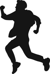 Decoration Student Jumping Happiness Silhouette