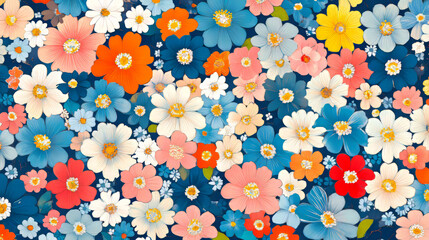 Set of vintage floral elements and patterns. Vector version also available in gallery