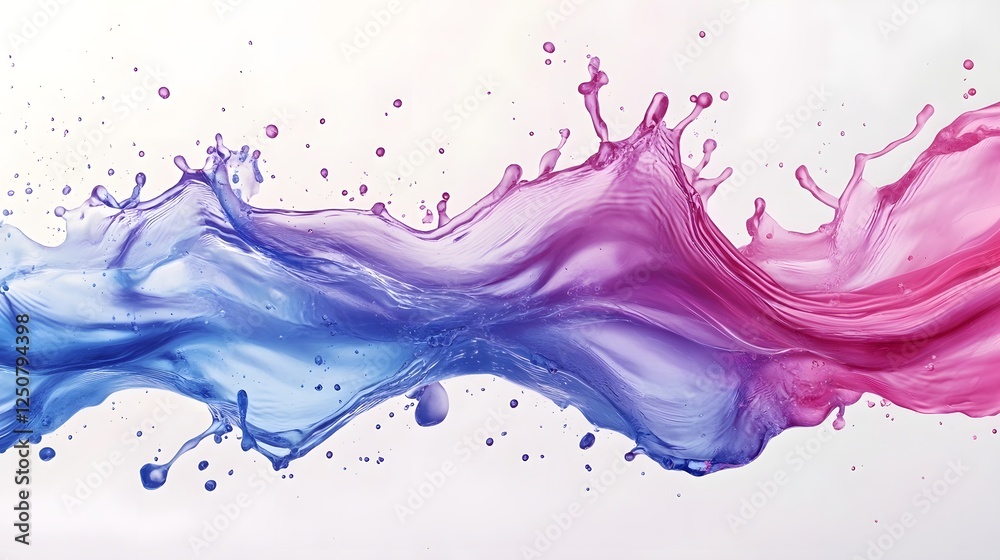 Poster stunning abstract wallpaper featuring a dynamic and vibrant splash of colorful flowing liquid shapes