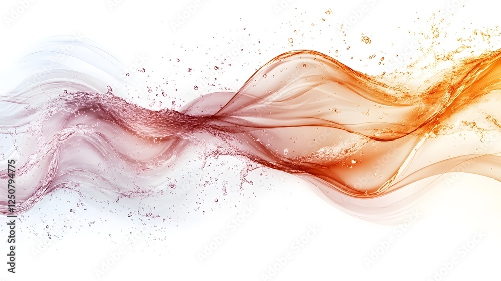 Poster Vibrant and dynamic abstract image showcasing a mesmerizing flow of colorful liquid waves with a burst of glowing ethereal splashes and energy creating a captivating conceptual