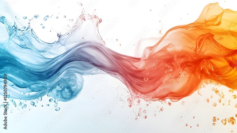 Leinwandbilder vibrant colorful fluid motion dynamic digital art splash explosion background abstract flowing liqui