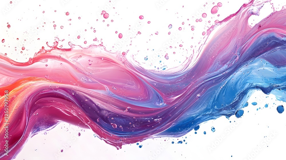 Leinwandbilder vibrant fluid motion colorful abstract digital art explosion of imagination and energy a dynamic mes