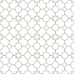 Seamless Geometric Pattern with Interlocking Shapes and Stars
