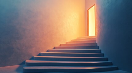 3D Stairway to Light Illustration