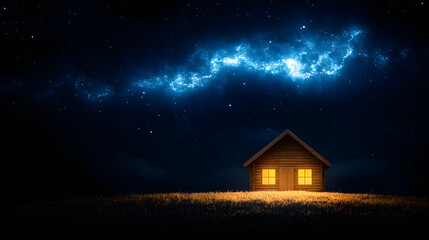 Digital detox cabin in an electromagnetic storm.
