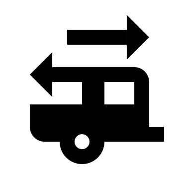 RV Hookup - Simple Minimalist Transportation Icon for Modern Travel