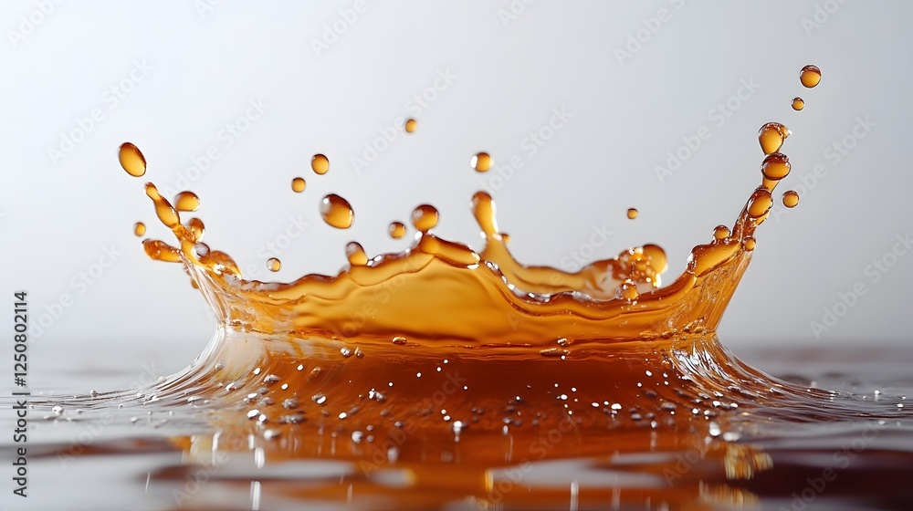 Fototapete vibrant orange liquid splash with dynamic water motion and droplet effects refreshing and abstract b