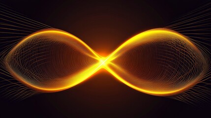 Golden Infinity Symbol Graphic Design: Abstract Lines and Patterns