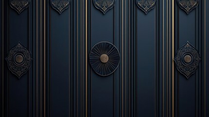 Dark Decorated Wall Panel Design