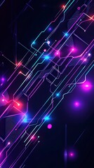Dynamic Circuitry: A Futuristic Abstract Design