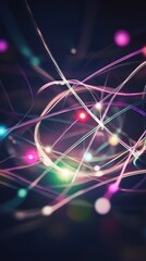 Abstract Network Design with Intricate Light Structures - A Dynamic Visual Representation of Modern Technology