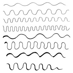 なみなみ線のセットイラスト素材　ベクター