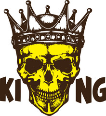 La corona in testa del teschio del king