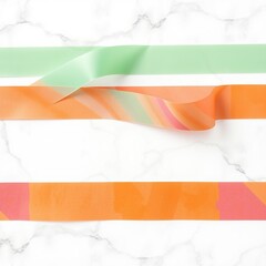 Obraz premium Colorful Washi Tape on Marble Texture