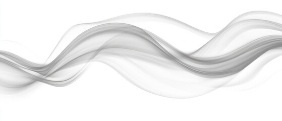 Obraz premium Abstract flowing waves in soft gray tones creating a serene background effect
