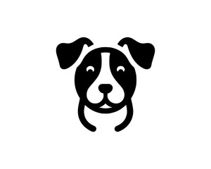 Dog Logo design template. Dog head icon. Vector illustration. Simple silhouette. Flat style.