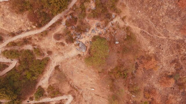 Behold the stunning view of deoria tal drone fly over uttrakhand, showcasing the natural beauty and scenic wonders of the region.