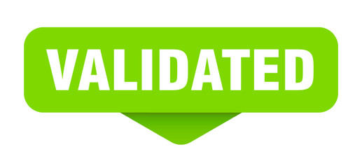 validated sticker. validated sign on transparent background