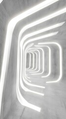 Fototapeta premium Mesmerizing Concrete Tunnel Design with Intricate Lighting