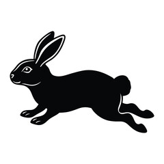 Obraz premium rabbit silhouette vector
