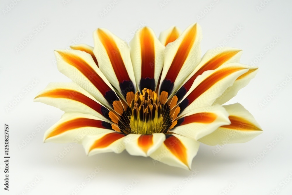 Poster a detailed image of a single flower against a clean white background, suitable for use in product de