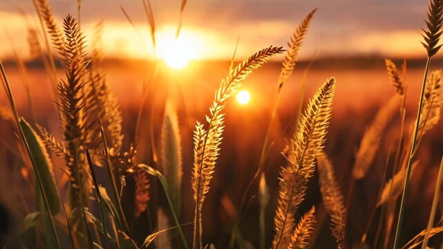 Peaceful nature morning scenery mist autumn background. Summer twilight countryside morning spring