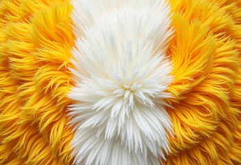 Abstract Yellow and White Fur Carpet with Gold Tone: Gradient Texture Background for Elegant Designs, Warm and Luxurious Visuals, Perfect for High-End Presentations and Projects.

